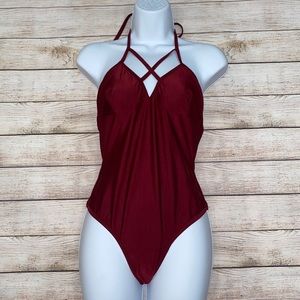 Burgundy one piece